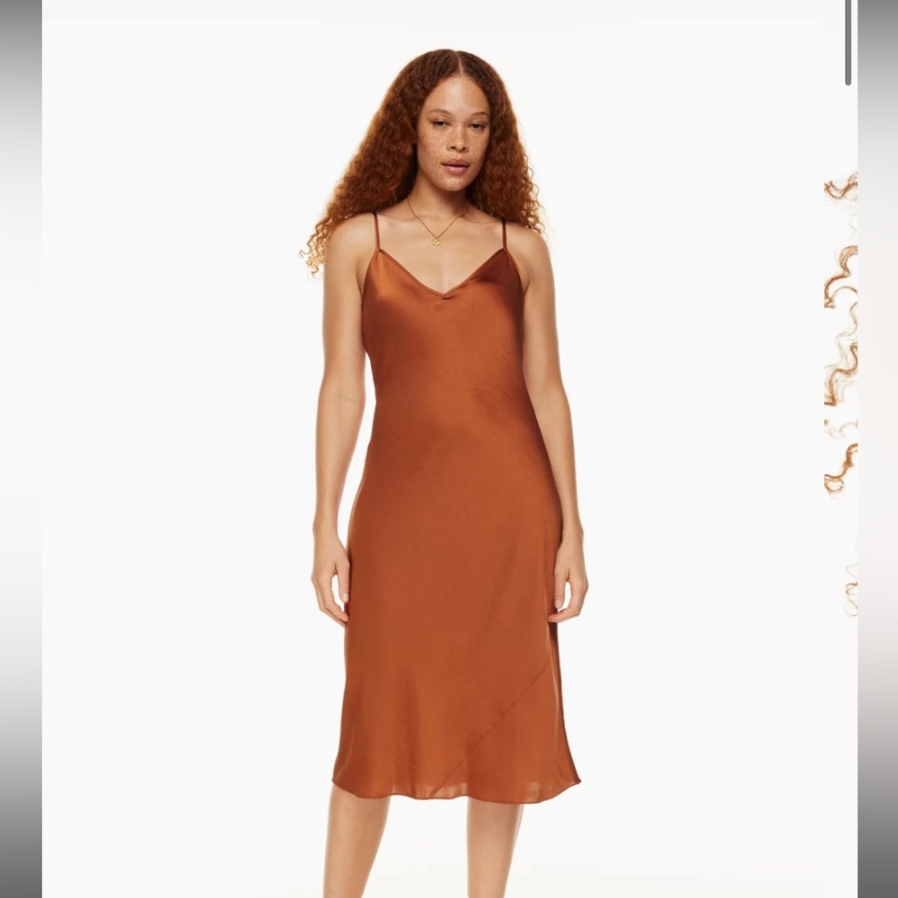 Satin MIDI Dress from Aritzia